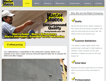 Tablet Screenshot of masterstucco.com